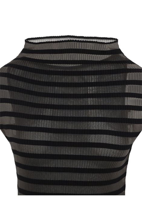 abito lungo mariniere stripes donna nero JEAN PAUL GAULTIER | 25/34-F-RO400-M08800